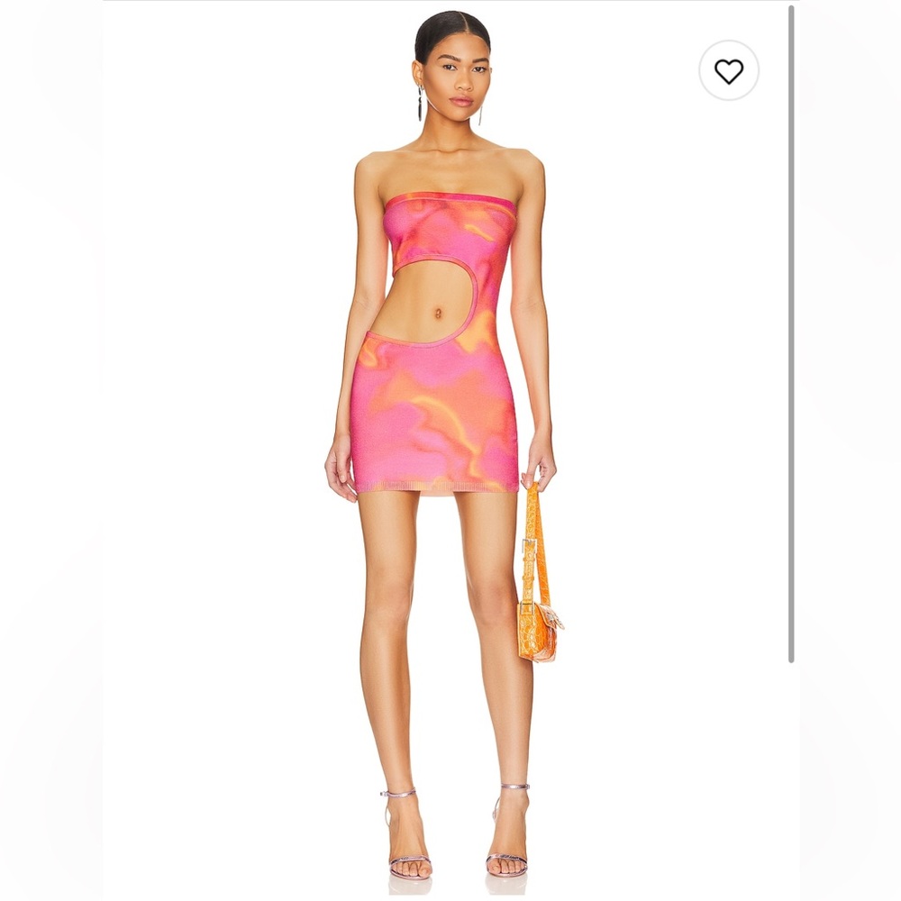h:ours yuki cut out mini dress